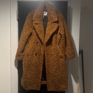BCBGeneration Brown Sherpa Coat in size small